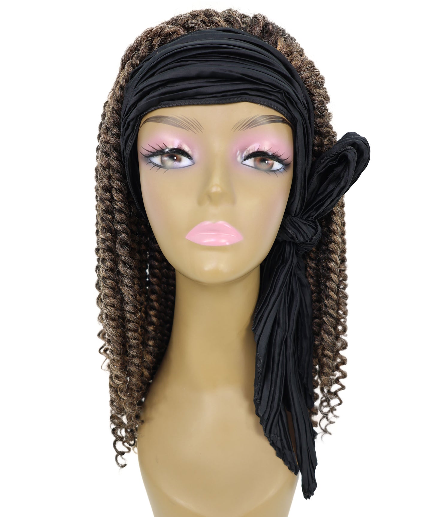 Lenora Easy Slip-On Long Braided 19 Inch Half Wig Layered