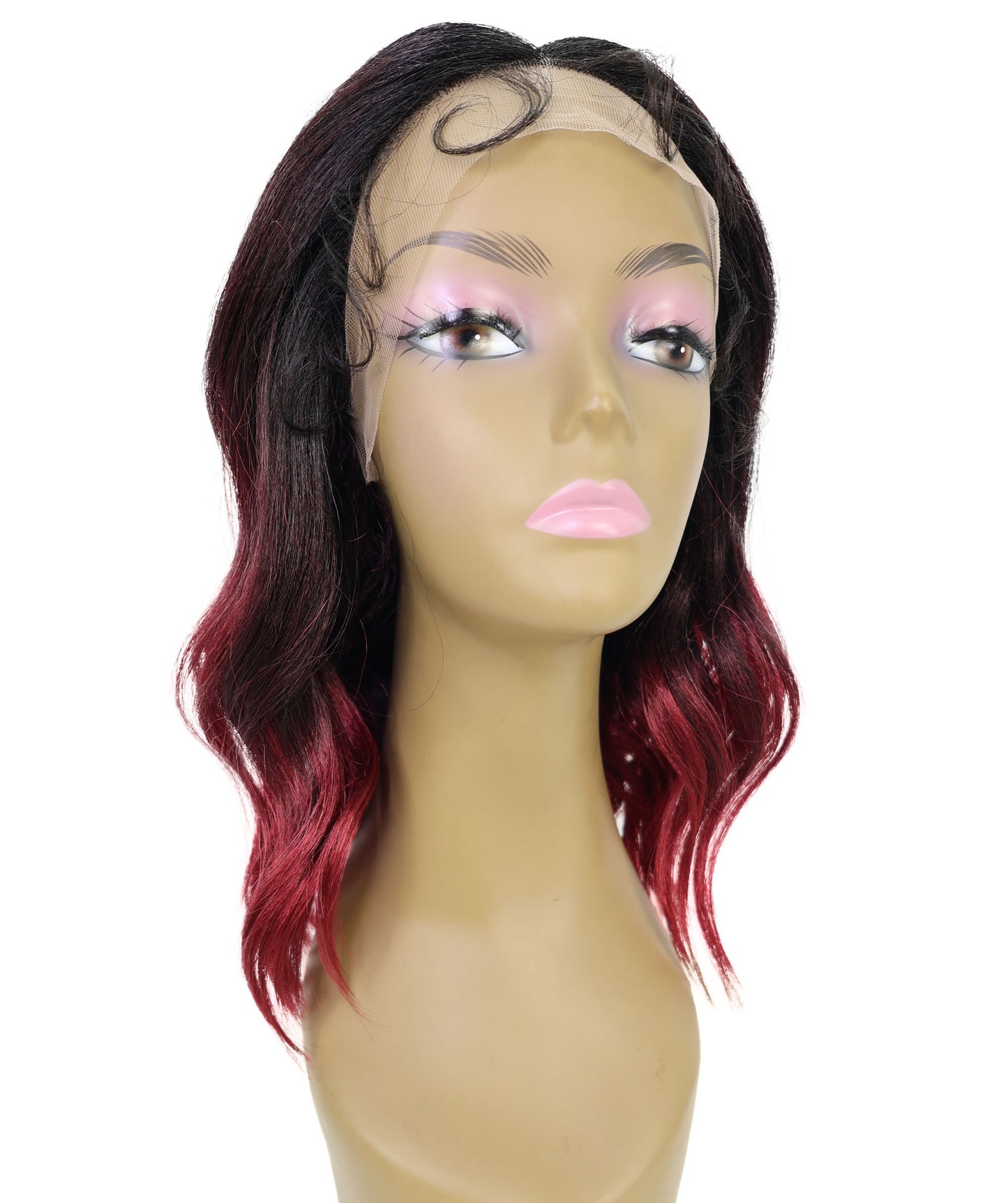 Ginna Mid-Length Wavy 13.5 inch Wig Natural-Looking Waves with Defined Center Part