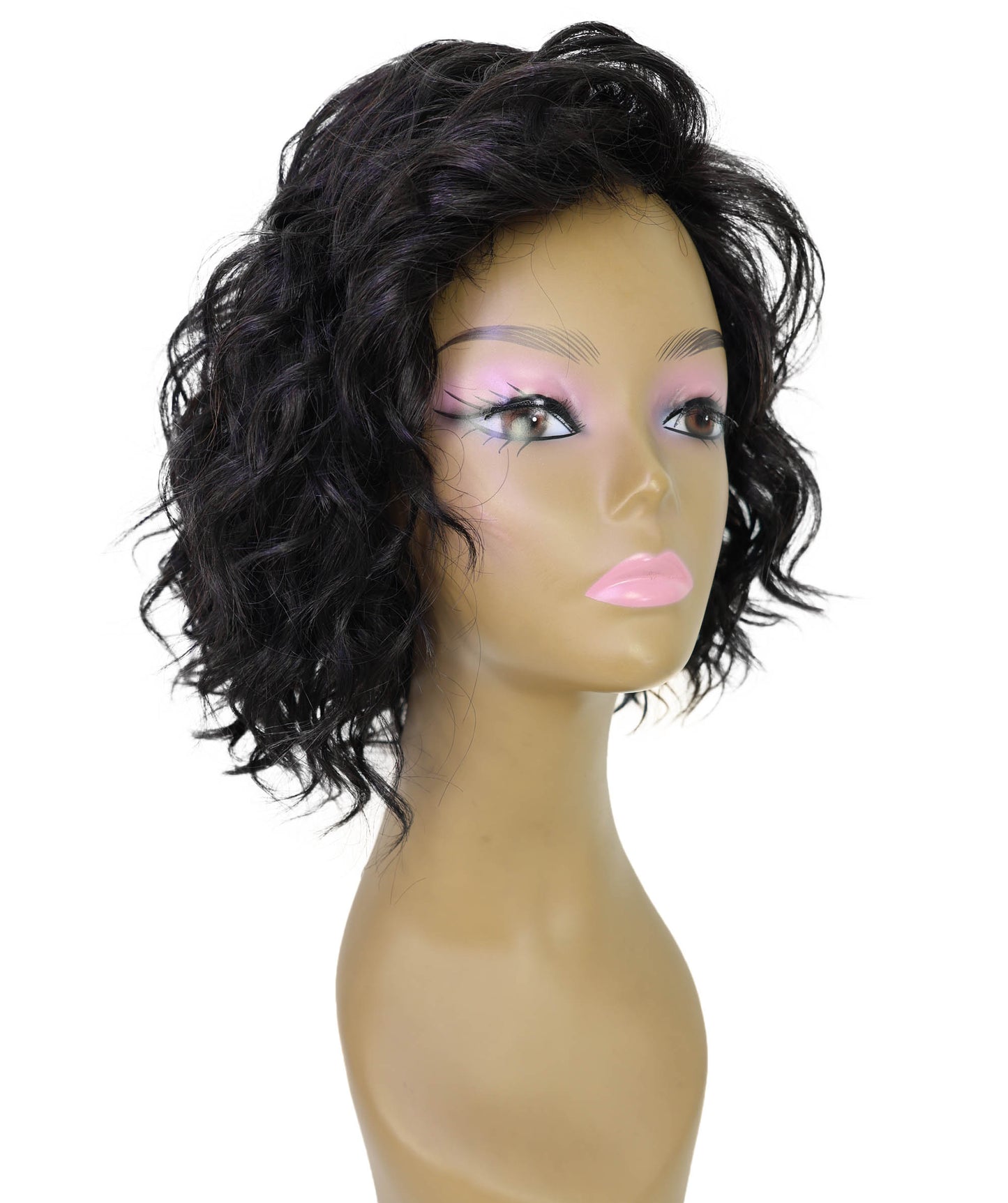 Esela Shoulder-Length Soft Flowing Waves with Natural Volume Human Hair Blend Wig
