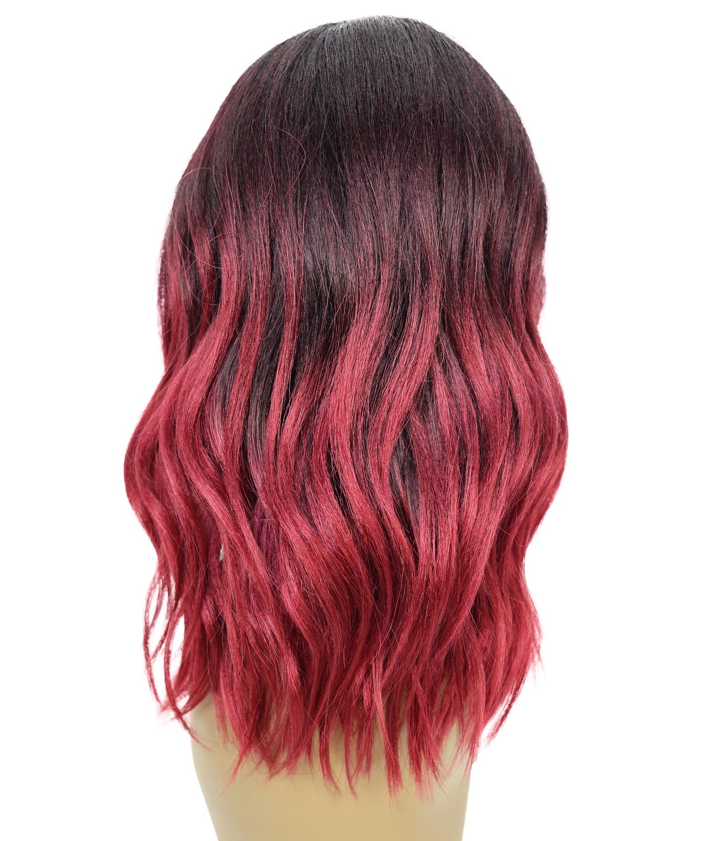 Ginna Mid-Length Wavy 13.5 inch Wig Natural-Looking Waves with Defined Center Part