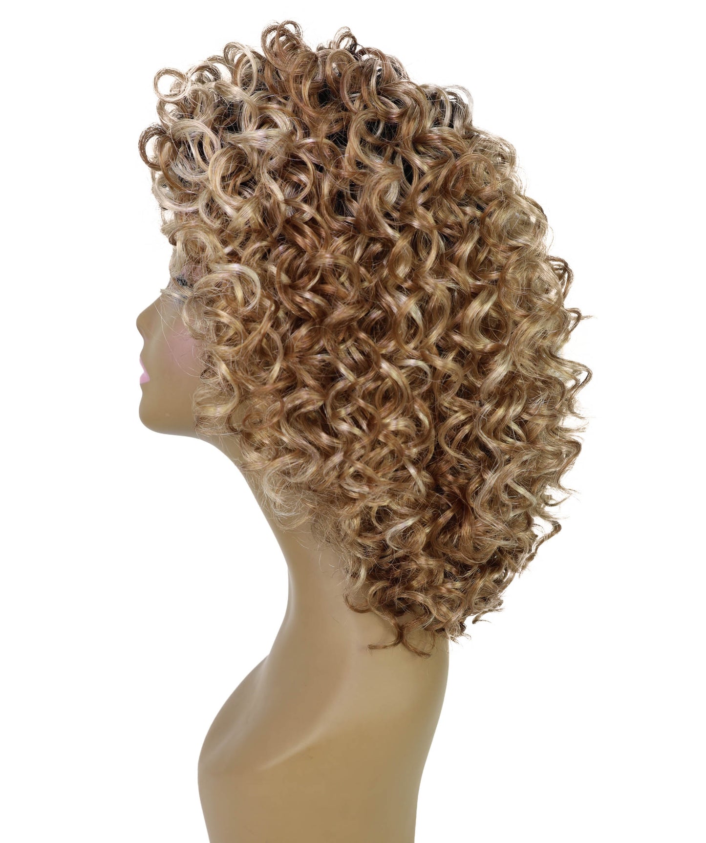 Lyon Natural Look, Full Volume & Easy Styling Shoulder-Length Curly 14" Full Wig for Women