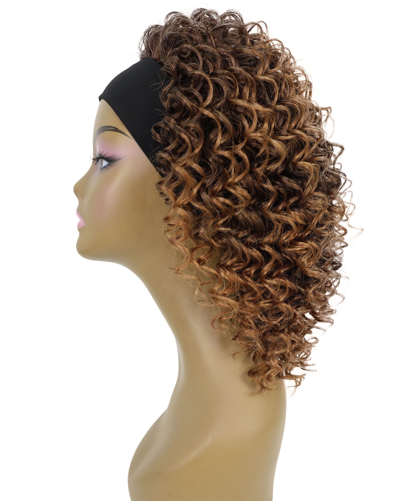 Binta 15.5 in Slip-On Afro-Style Half Wig with Voluminous Curls