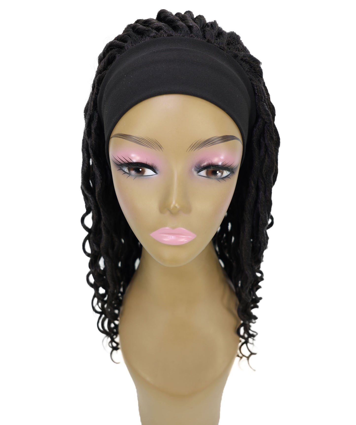 NEKA 21-Inch Long Twist Spiral Curl Wig with Headband