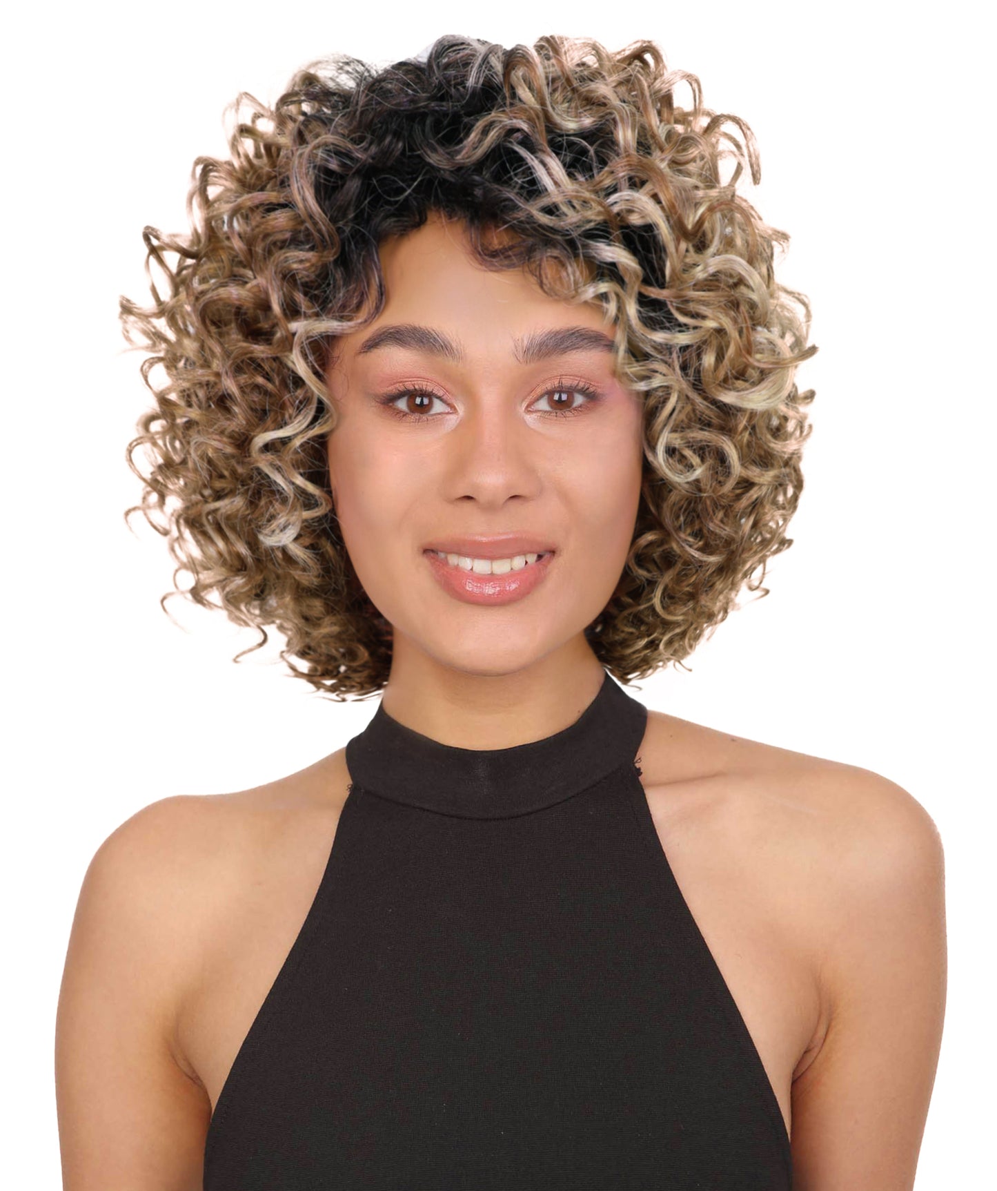 Lyon Natural Look, Full Volume & Easy Styling Shoulder-Length Curly 14" Full Wig for Women