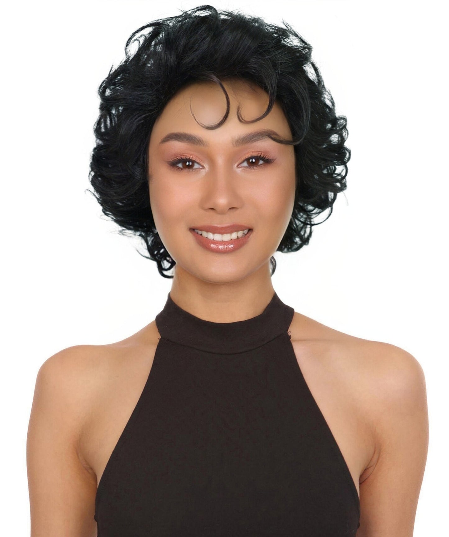VALERIE 9.5" Short Natural Volume Curly Synthetic Wig