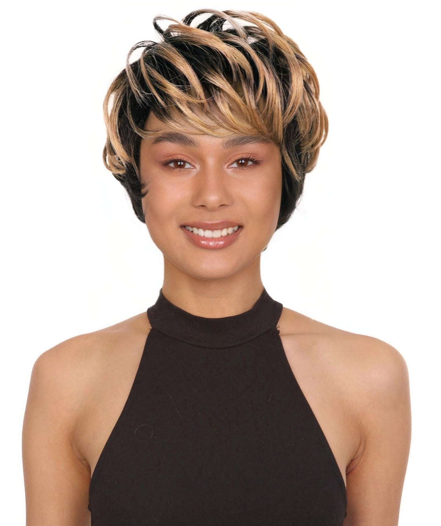 Broadway Sleek Pixie Cut 9.5 inch Wig, Premium Synthetic Short full Wig with Natural Hairline & Effortless Elegance
