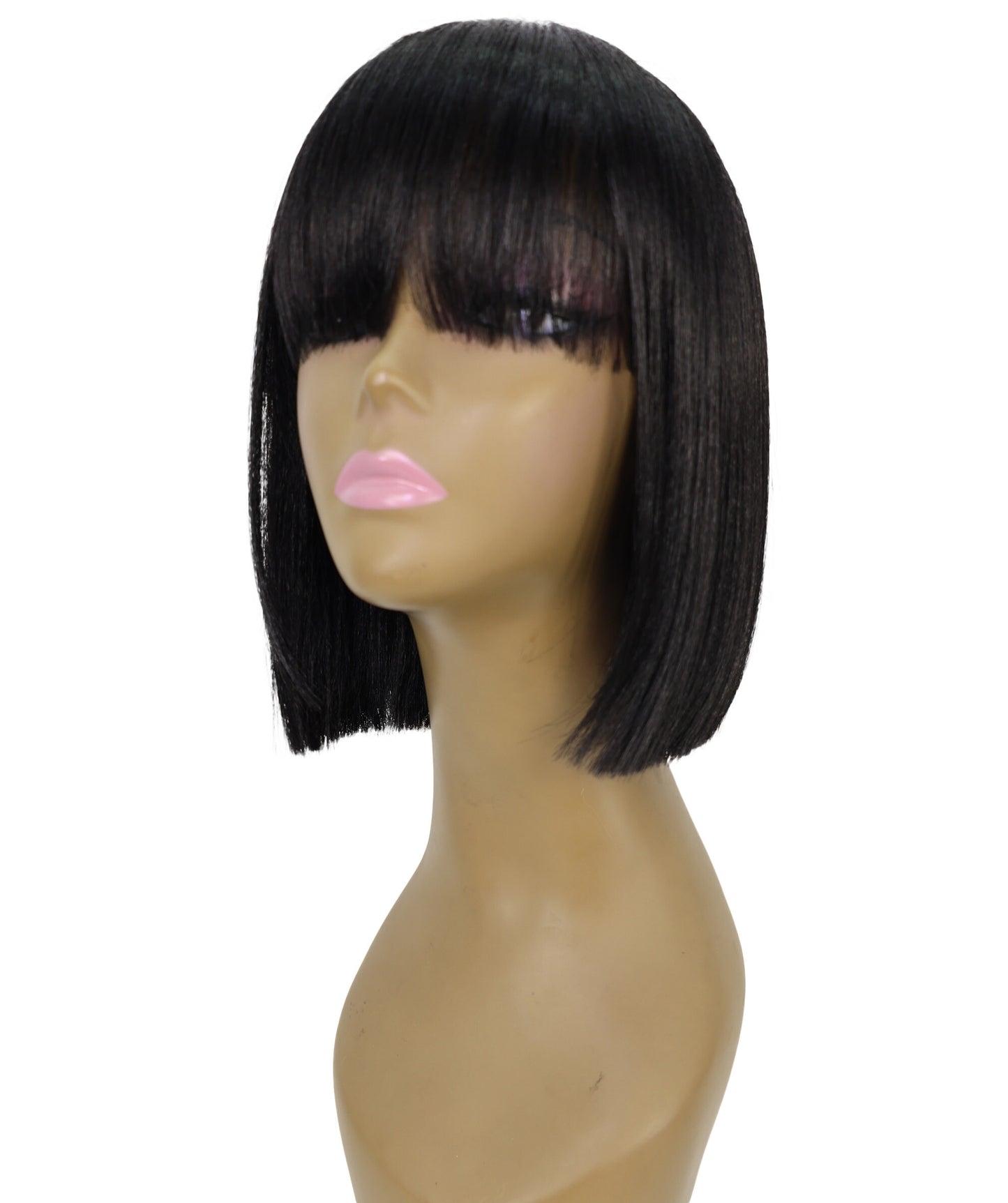 Shelia Mid-Length Human Hair Blend 10 Inch Full Wig Fun & Edgy Shag with Razor-Finished Bob