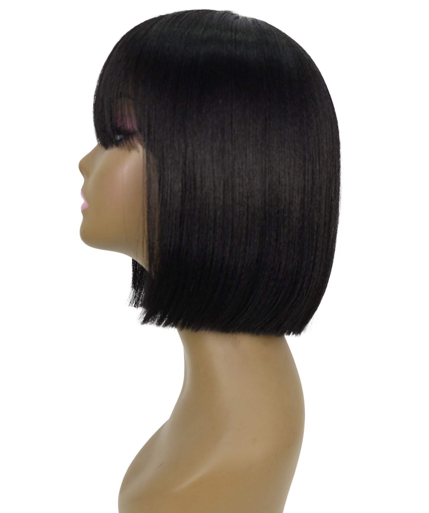 Shelia Mid-Length Human Hair Blend 10 Inch Full Wig Fun & Edgy Shag with Razor-Finished Bob