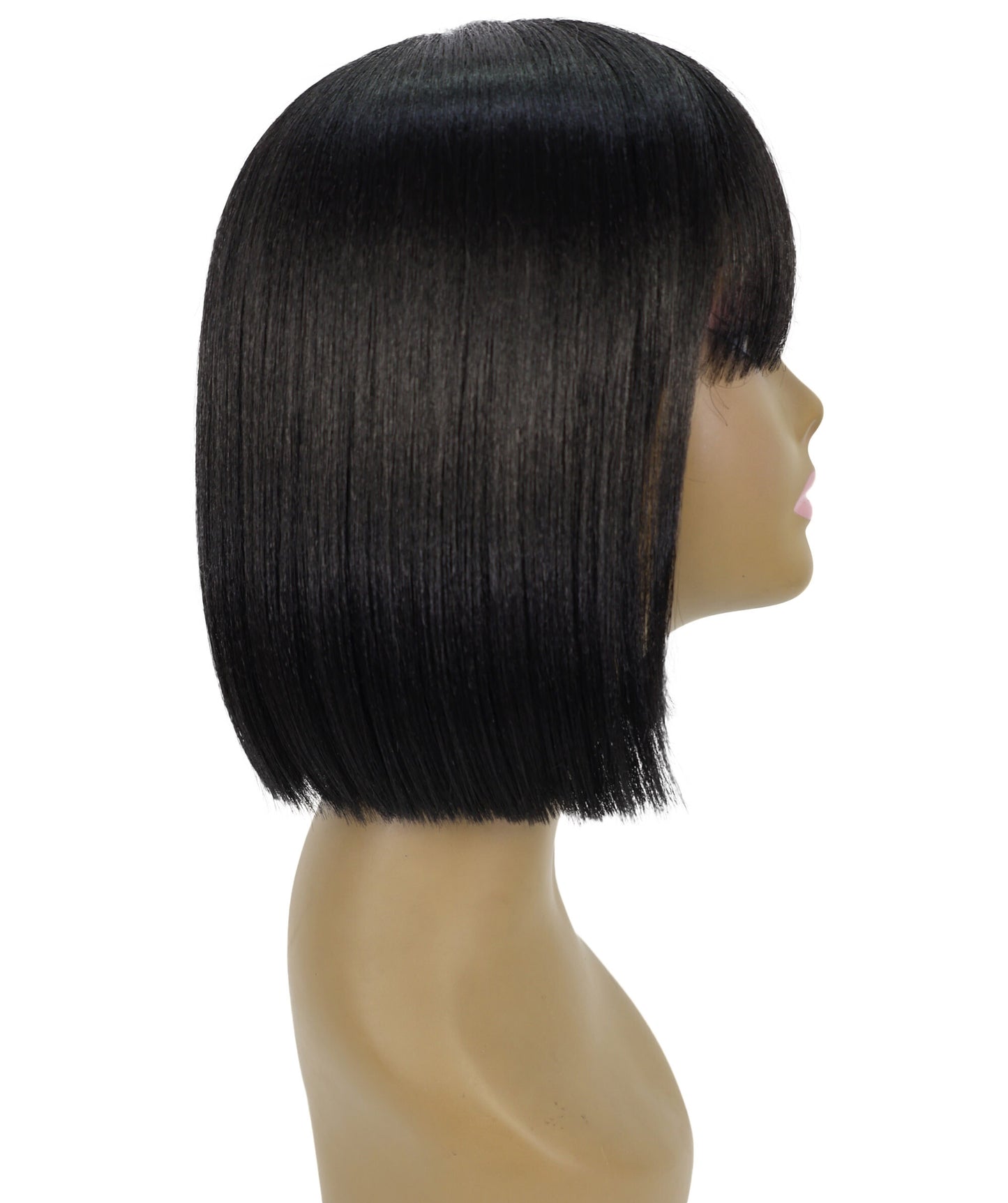 Shelia Mid-Length Human Hair Blend 10 Inch Full Wig Fun & Edgy Shag with Razor-Finished Bob