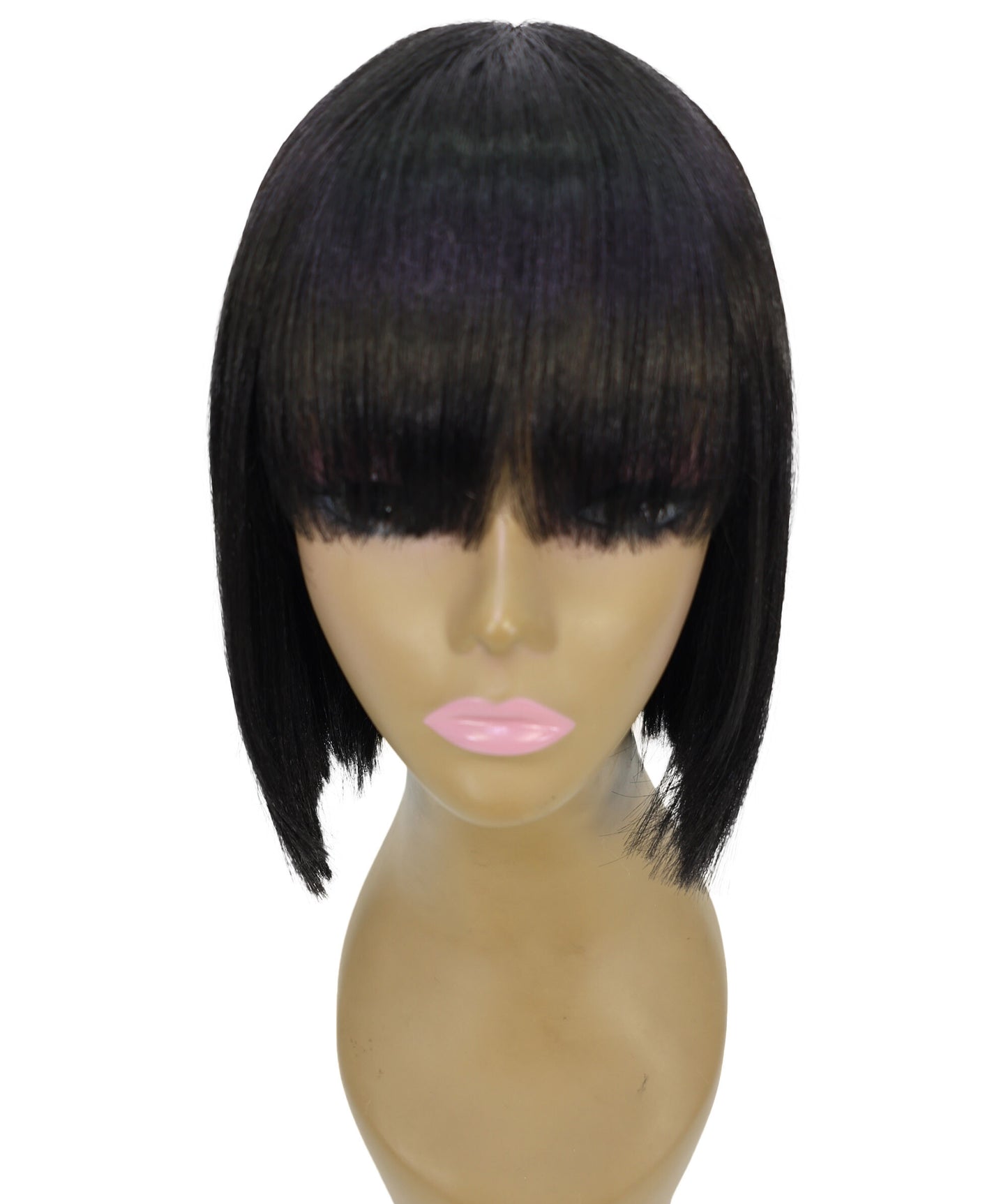 Shelia Mid-Length Human Hair Blend 10 Inch Full Wig Fun & Edgy Shag with Razor-Finished Bob