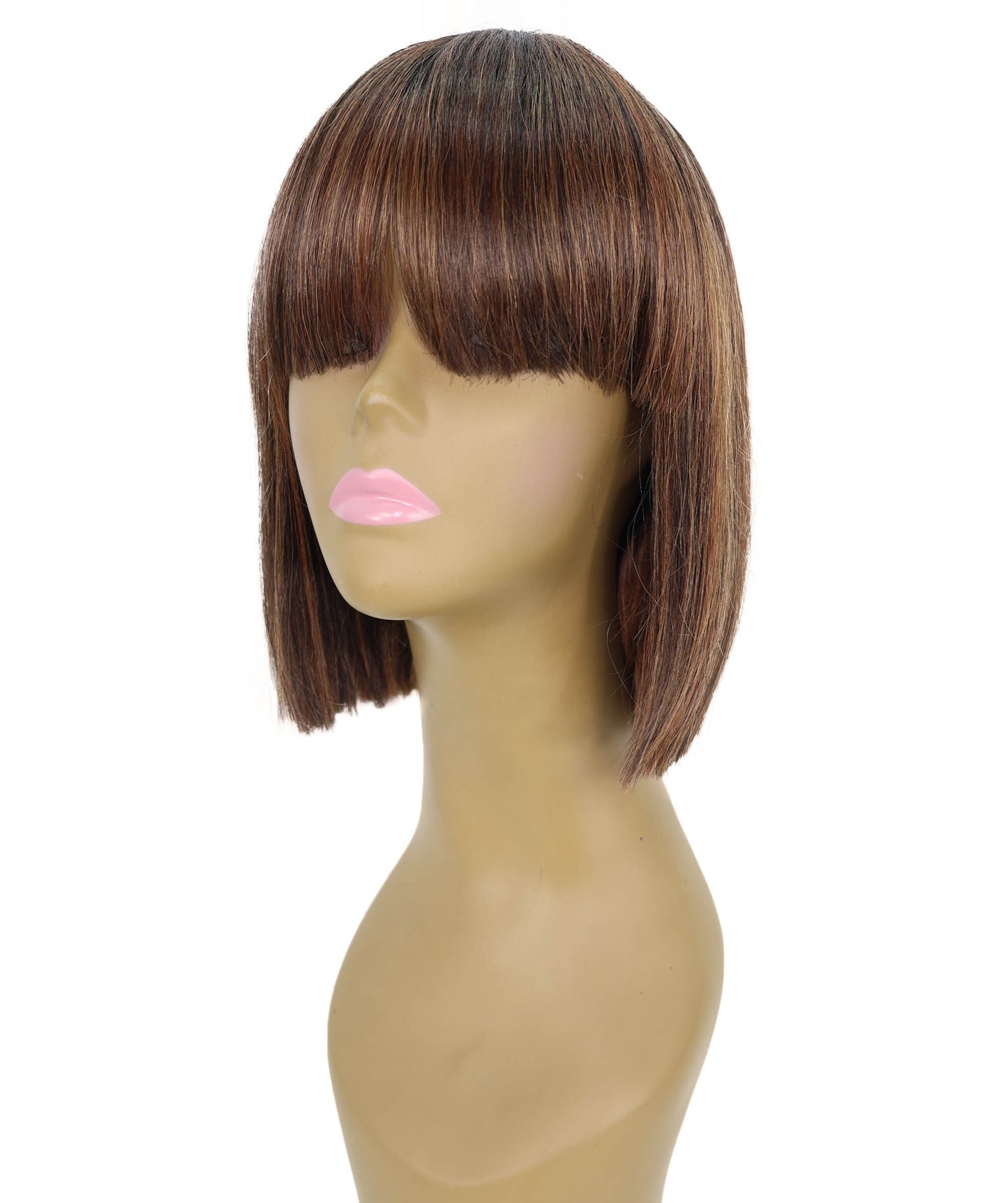 Shelia Mid-Length Human Hair Blend 10 Inch Full Wig Fun & Edgy Shag with Razor-Finished Bob