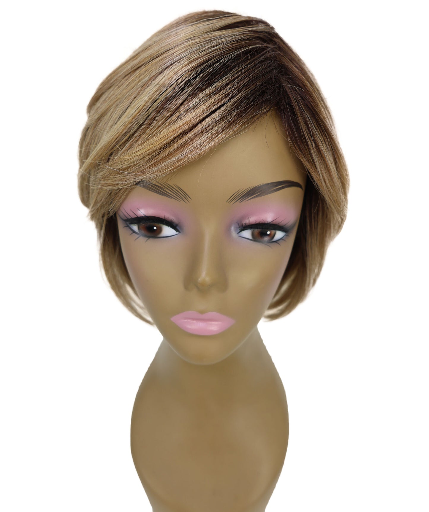 Kettcia Sleek Layered Cut with Face-Framing Style Straight Short Bob Wig