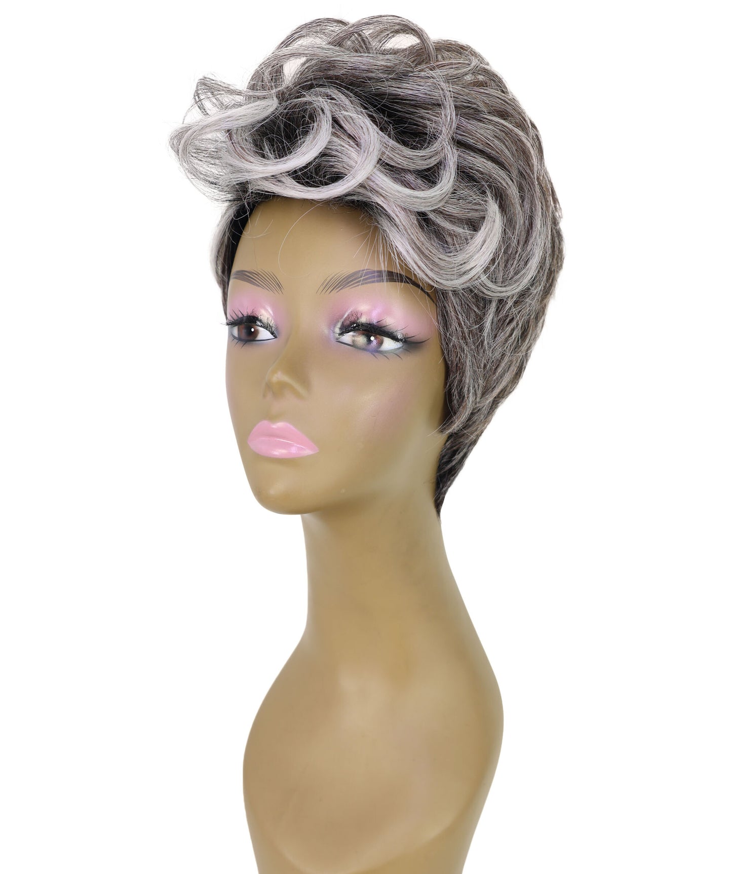 Pia Human Hair Blend Short Wavy Wig Effortless Waves with Soft Layers