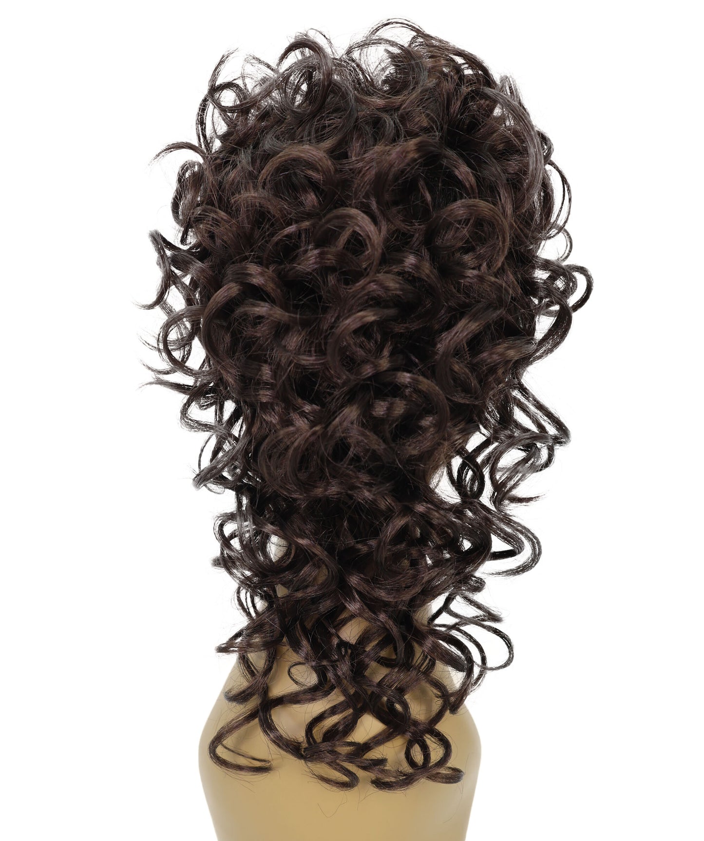 Abdul 14.5 Inch Vintage-Inspired Short Front, Long Back Synthetic Style with Soft Curly Mullet Wig