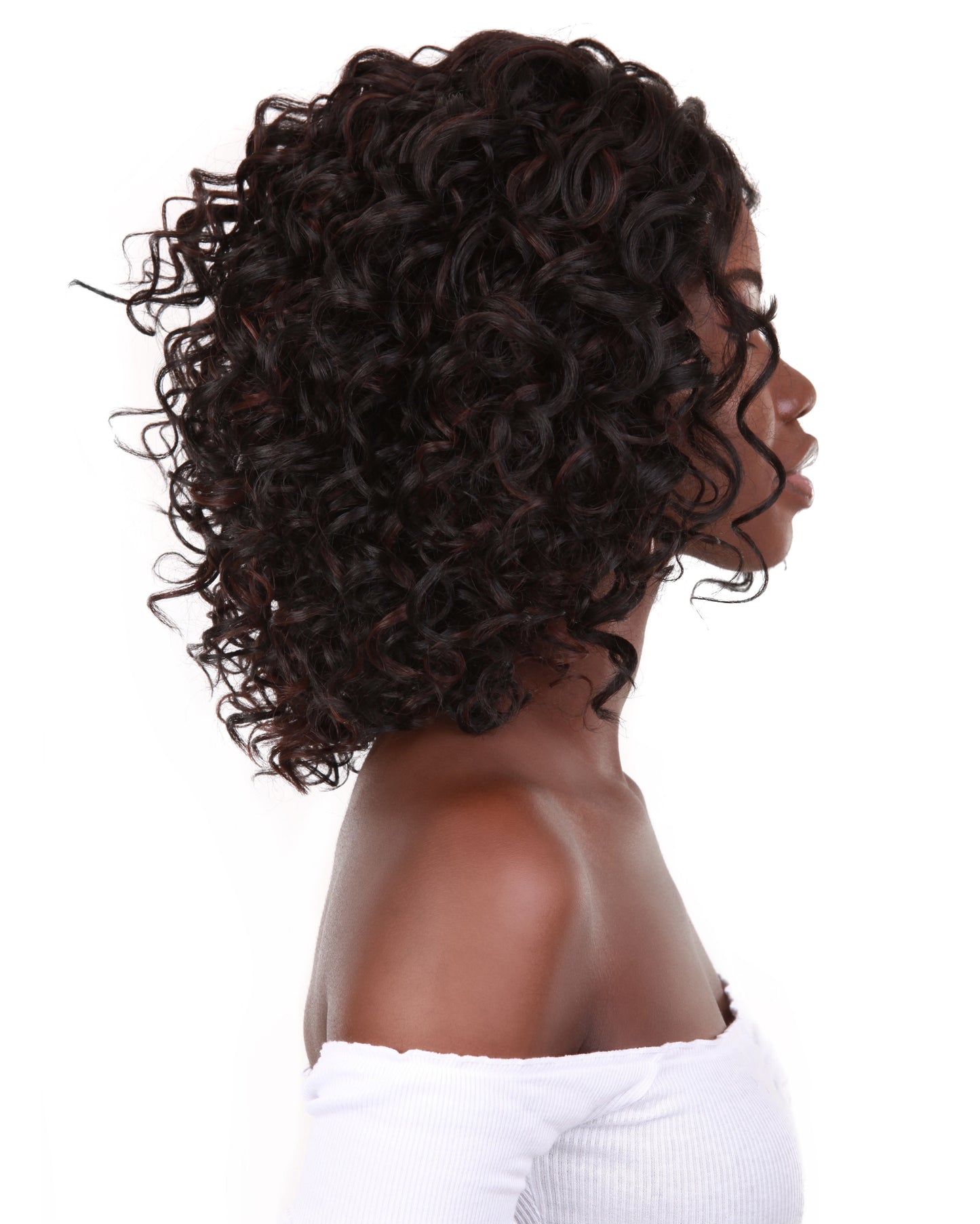 Oya Black with Aubum Angled Bob Lace Front Wig