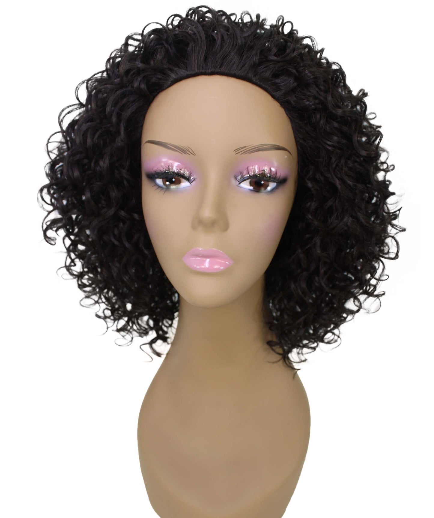 Vale 12 inch Dark Brown Afro Half Wig