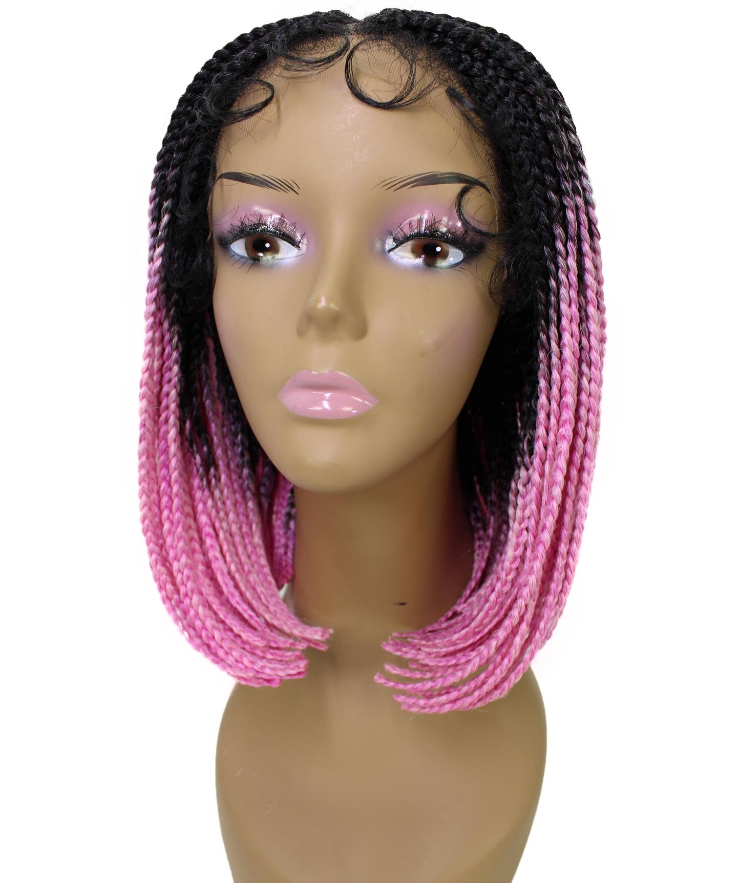 #TT1B/Hot Pink - Black to Dark Pink Ombre