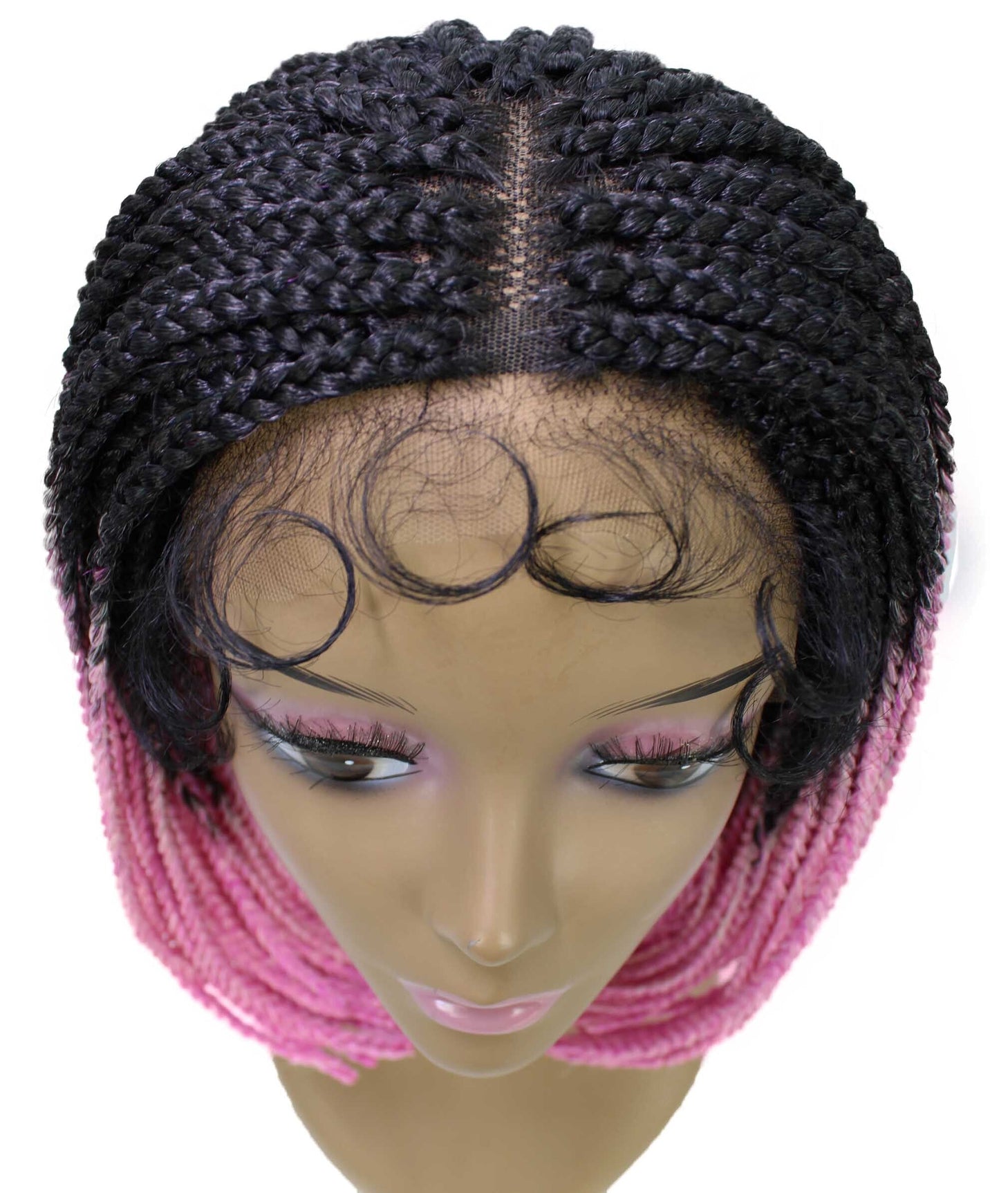 #TT1B/Hot Pink - Black to Dark Pink Ombre