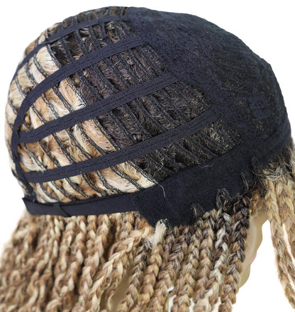 Merlene Shoulder-Length full wig Braided Curly with Box Braid Texture Bob Wig