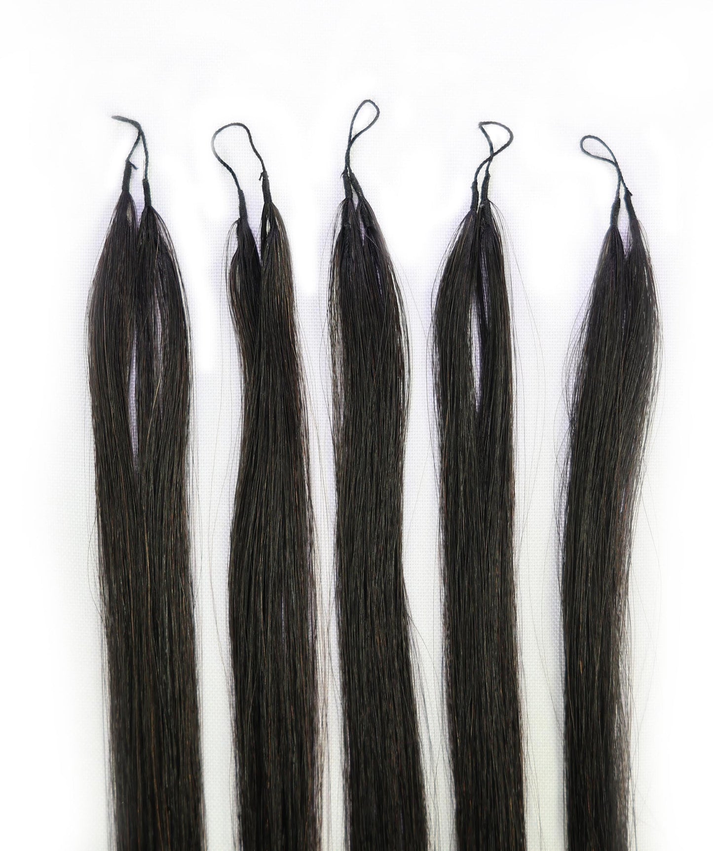 LUXLUXE Knotless Silk Straight Crochet Human Hair Extensions - Natural Black 14" 40g 16" 45g & 18" 50g Pre Separated 40 Strands Feather hairpiece for Women