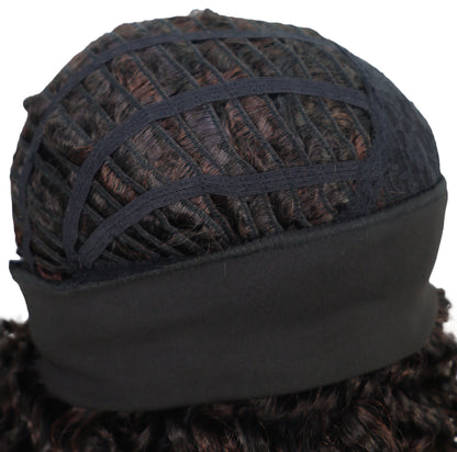Binta 15.5 in Slip-On Afro-Style Half Wig with Voluminous Curls