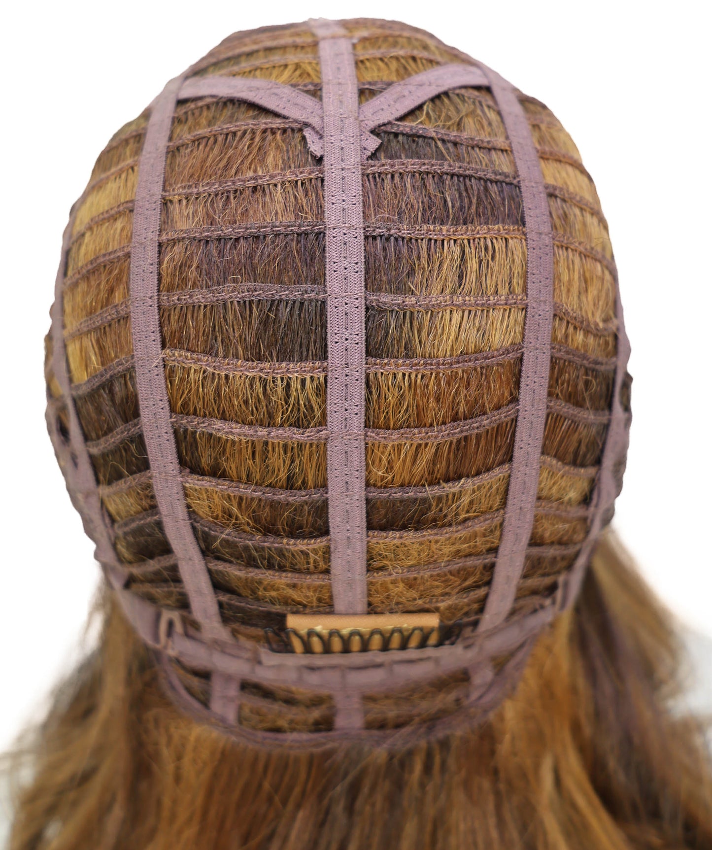 Lerato Brown Auburn Deep L-Part Lace Wig, High Heat Resistant Synthetic Smooth Hair for Glamorous Everyday & Party Looks