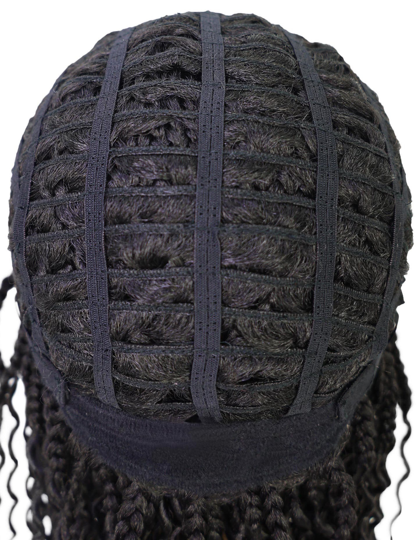 Merlene Shoulder-Length full wig Braided Curly with Box Braid Texture Bob Wig