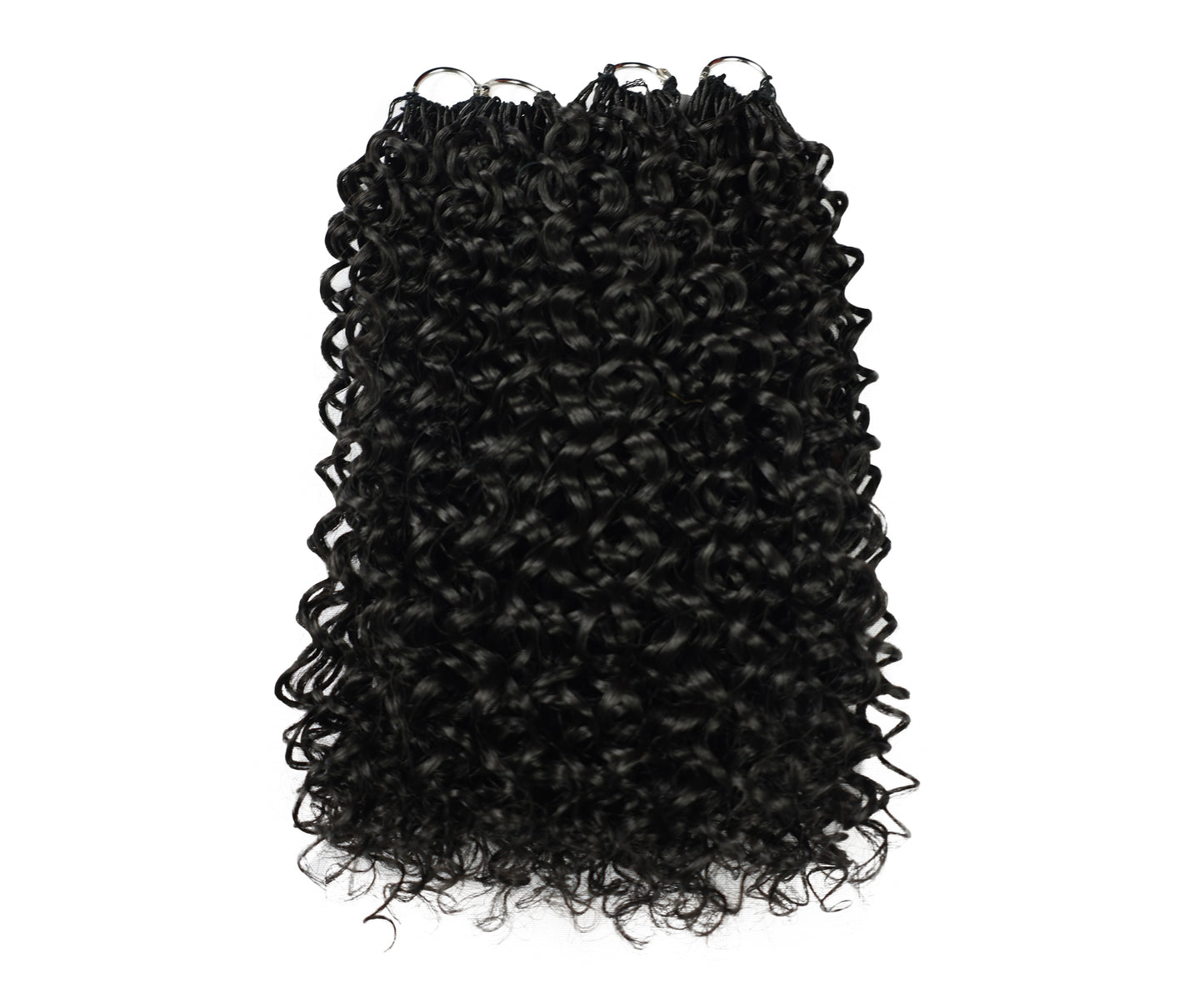 LUXLUXE Water Curl Synthetic Crochet Hair Extensions – Available in 14"  78g 18" 100g & 22" 120g Pre Separated 100 Strands Feather Hairpiece for Natural Bouncy Curls