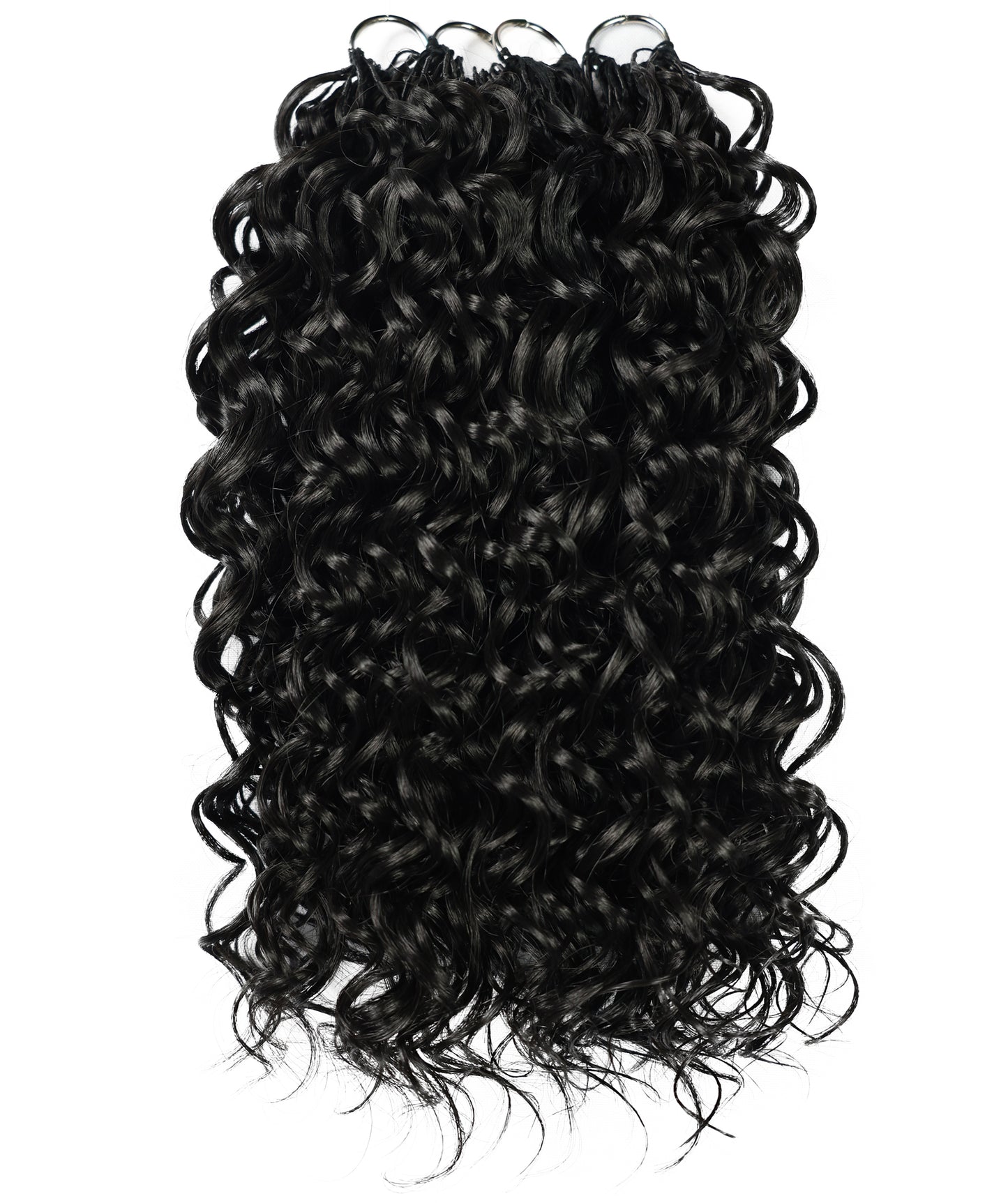 LUXLUXE Hawaiian Synthetic Crochet Hair Extensions – 14" 78g, 18" 100g, 22" 120g  Pre Separated 100 Strands Feather Hairpiece for Curly Protective Styles