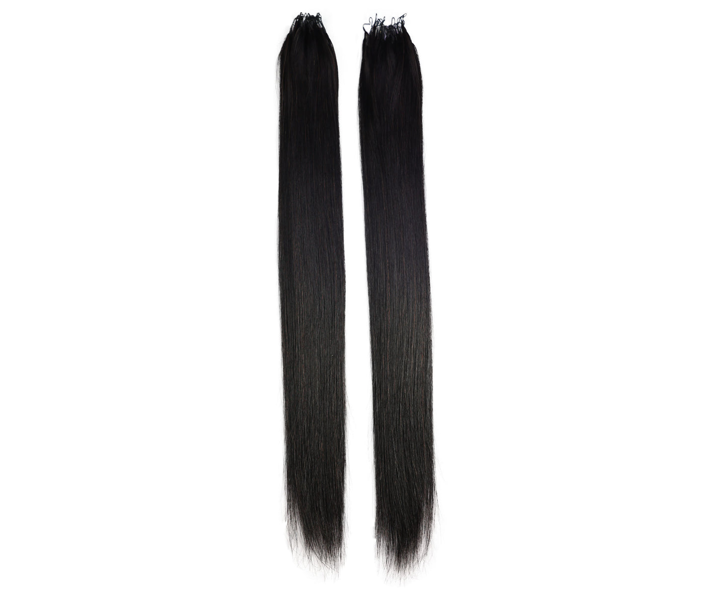 LUXLUXE Knotless Silk Straight Crochet Human Hair Extensions - Natural Black 14" 40g 16" 45g & 18" 50g Pre Separated 40 Strands Feather hairpiece for Women