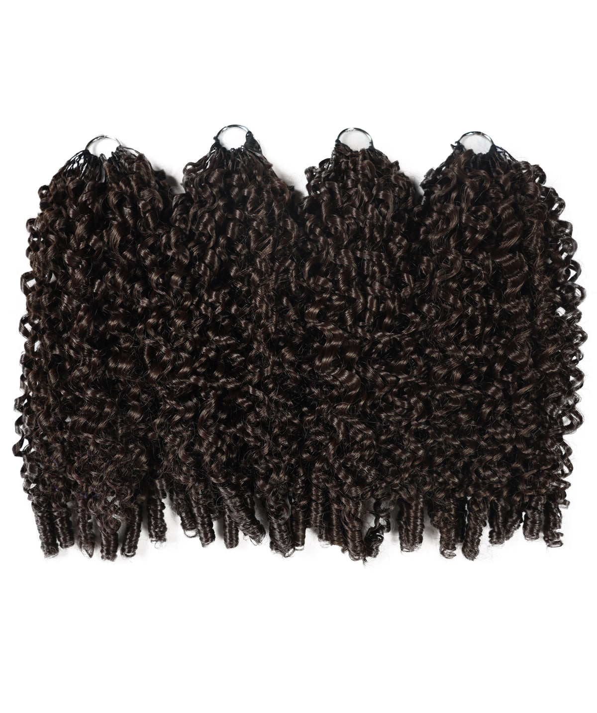 LUXLUXE Burmese Synthetic Crochet Hair Extensions – 14" 85g, 18" 110g, 22" 132g Pre Separated 100 Strands Feather Hairpiece for Soft Curly Protective Styles