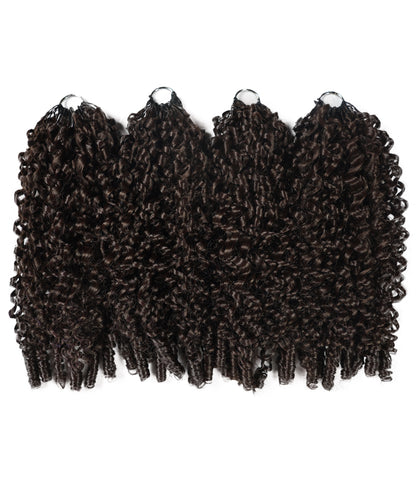 LUXLUXE Burmese Synthetic Crochet Hair Extensions – 14" 85g, 18" 110g, 22" 132g Pre Separated 100 Strands Feather Hairpiece for Soft Curly Protective Styles