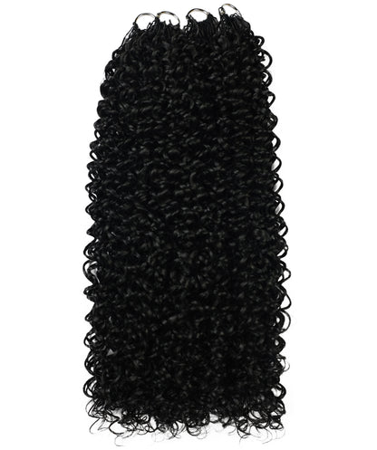 LUXLUXE Water Curl Synthetic Crochet Hair Extensions – Available in 14"  78g 18" 100g & 22" 120g Pre Separated 100 Strands Feather Hairpiece for Natural Bouncy Curls