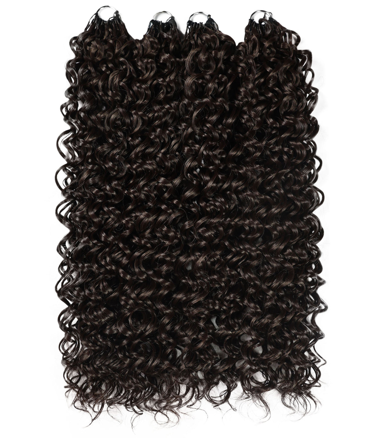 LUXLUXE Hawaiian Synthetic Crochet Hair Extensions – 14" 85g, 18" 110g, 22" 132g  Pre Separated 100 Strands Feather Hairpiece for Curly Protective Styles