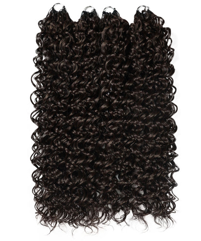 LUXLUXE Hawaiian Synthetic Crochet Hair Extensions – 14" 85g, 18" 110g, 22" 132g  Pre Separated 100 Strands Feather Hairpiece for Curly Protective Styles