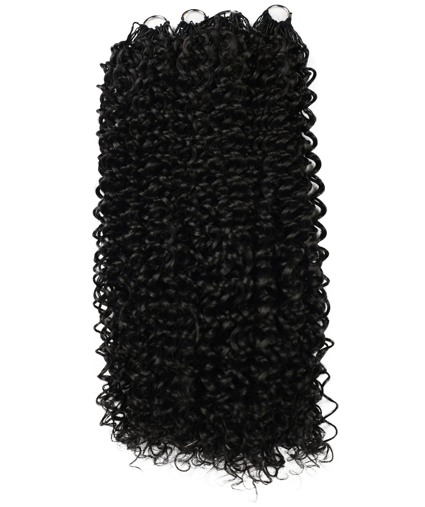 LUXLUXE Water Curl Synthetic Crochet Hair Extensions – Available in 14"  78g 18" 100g & 22" 120g Pre Separated 100 Strands Feather Hairpiece for Natural Bouncy Curls