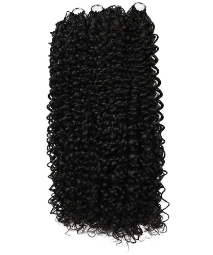 LUXLUXE Water Curl Synthetic Crochet Hair Extensions – Available in 14"  78g 18" 100g & 22" 120g Pre Separated 100 Strands Feather Hairpiece for Natural Bouncy Curls