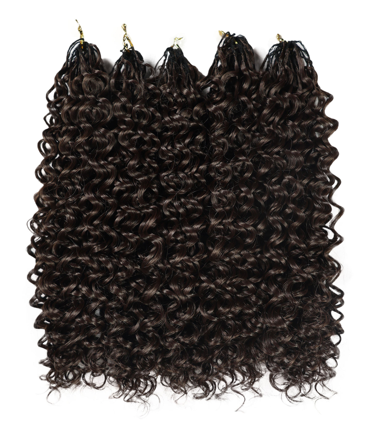 LUXLUXE Water Curl Synthetic Crochet Hair Extensions – Available in 14"  85g 18" 110g & 22" 132g Pre Separated 100 Strands Feather Hairpiece for Natural Bouncy Curls