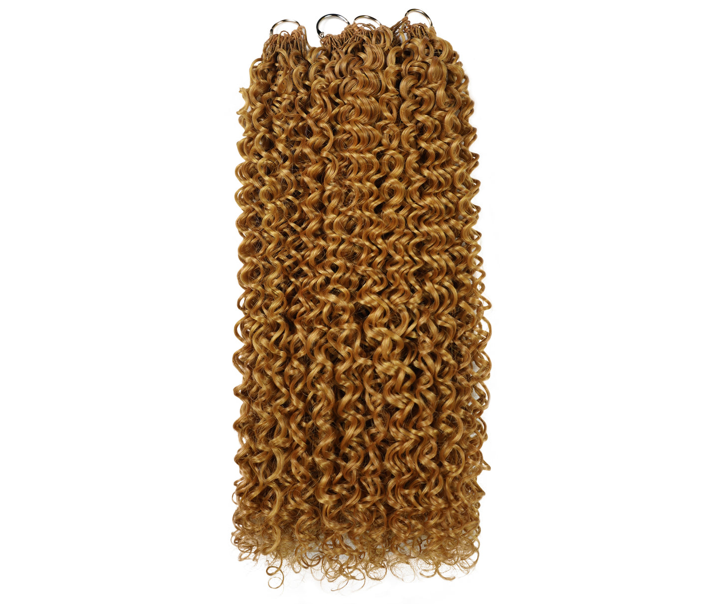 LUXLUXE Water Curl Synthetic Crochet Hair Extensions – Available in 14"  78g 18" 100g & 22" 120g Pre Separated 100 Strands Feather Hairpiece for Natural Bouncy Curls