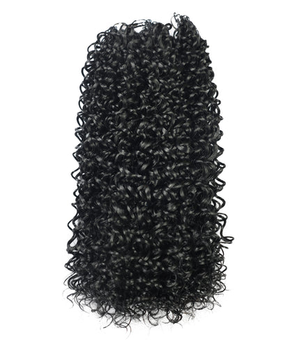 LUXLUXE Water Curl Synthetic Crochet Hair Extensions – Available in 14"  78g 18" 100g & 22" 120g Pre Separated 100 Strands Feather Hairpiece for Natural Bouncy Curls