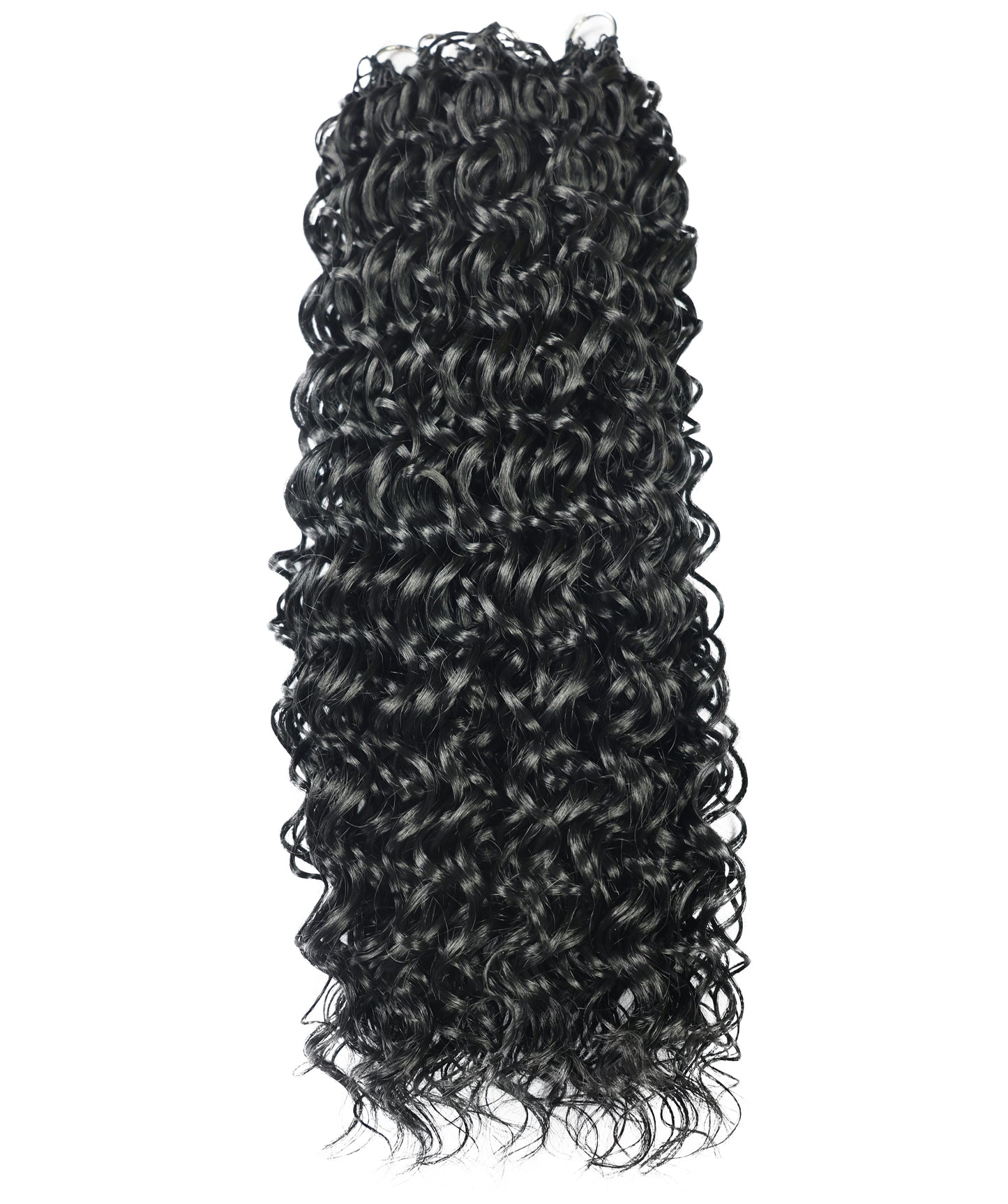 LUXLUXE Hawaiian Synthetic Crochet Hair Extensions – 14" 78g, 18" 100g, 22" 120g  Pre Separated 100 Strands Feather Hairpiece for Curly Protective Styles