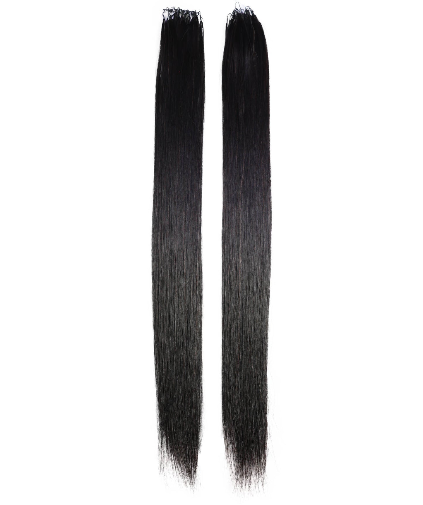 LUXLUXE Knotless Silk Straight Crochet Human Hair Extensions - Natural Black 14" 40g 16" 45g & 18" 50g Pre Separated 40 Strands Feather hairpiece for Women