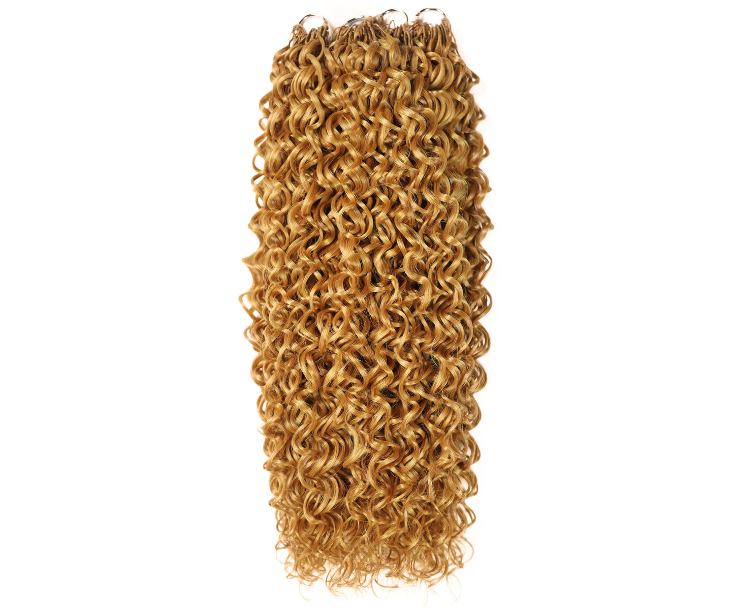 LUXLUXE Dominican Synthetic Crochet Hair Extensions – 14" 78g, 18" 100g, 22" 120g Pre Separated 100 Strands Feather Curly Hairpiece