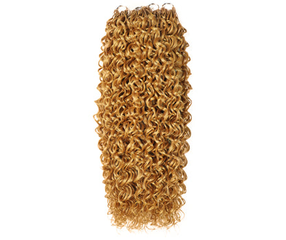 LUXLUXE Dominican Synthetic Crochet Hair Extensions – 14" 78g, 18" 100g, 22" 120g Pre Separated 100 Strands Feather Curly Hairpiece