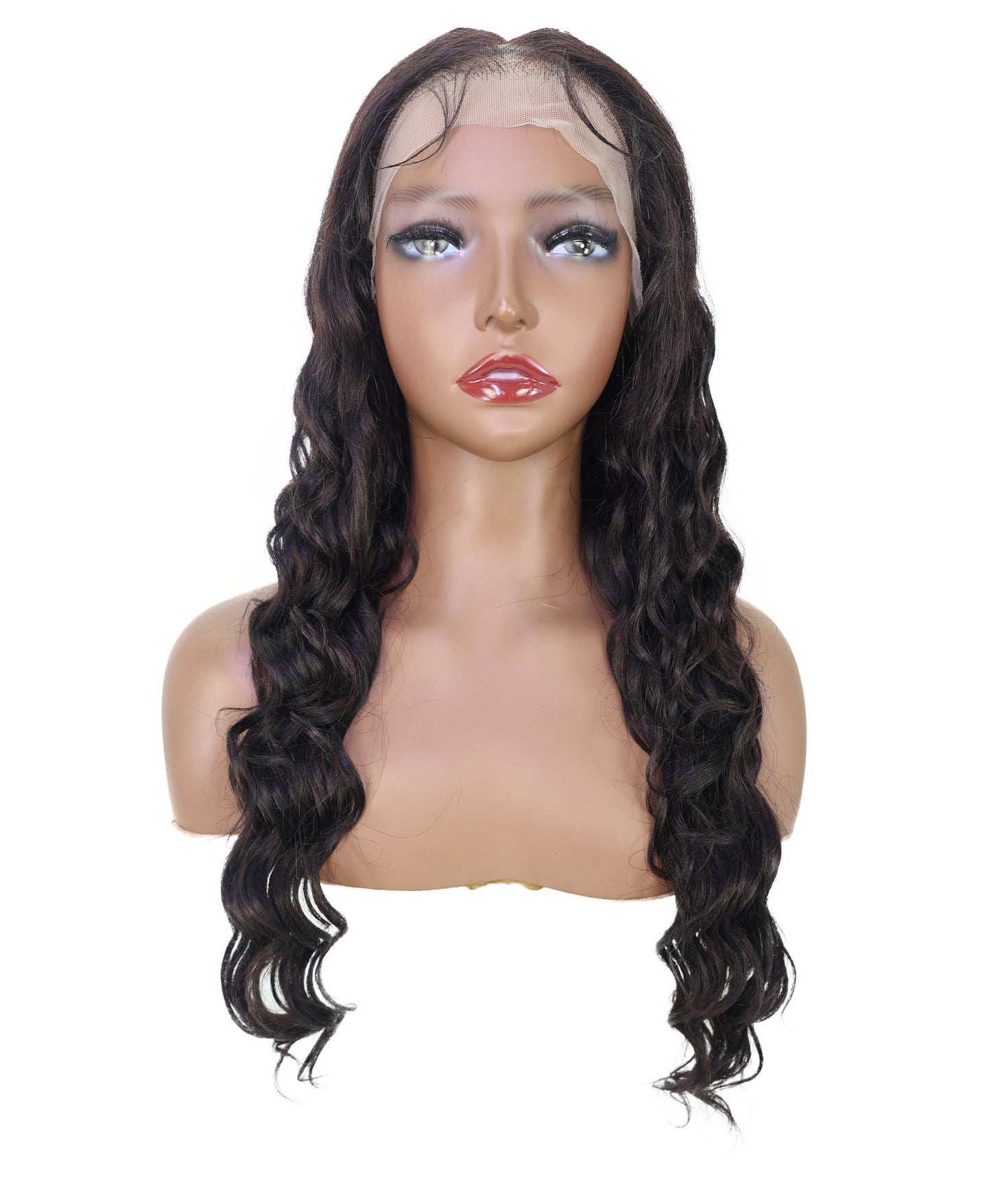Swahili 24.5-Inch Wavy Human Hair Lace Wig | 100% Human Hair, Glueless 6x13 HD Lace  | Natural Voluminous Soft Curls for Confident Beauty