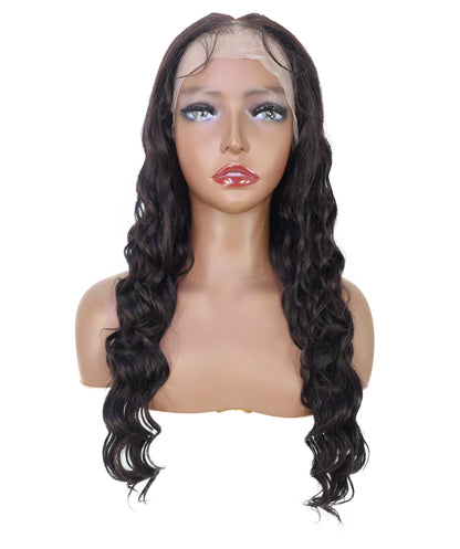 Swahili 24.5-Inch Wavy Human Hair Lace Wig | 100% Human Hair, Glueless 6x13 HD Lace  | Natural Voluminous Soft Curls for Confident Beauty