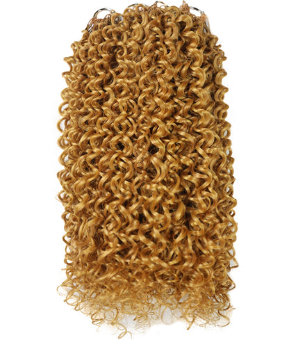 LUXLUXE Water Curl Synthetic Crochet Hair Extensions – Available in 14"  78g 18" 100g & 22" 120g Pre Separated 100 Strands Feather Hairpiece for Natural Bouncy Curls