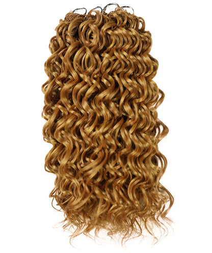 LUXLUXE Hawaiian Synthetic Crochet Hair Extensions – 14" 78g, 18" 100g, 22" 120g  Pre Separated 100 Strands Feather Hairpiece for Curly Protective Styles