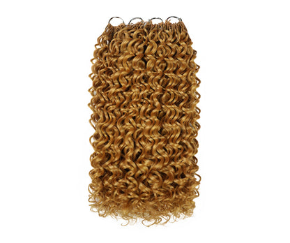 LUXLUXE Water Curl Synthetic Crochet Hair Extensions – Available in 14"  78g 18" 100g & 22" 120g Pre Separated 100 Strands Feather Hairpiece for Natural Bouncy Curls