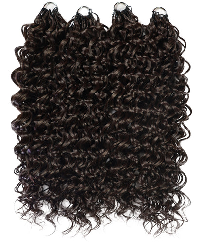 LUXLUXE Hawaiian Synthetic Crochet Hair Extensions – 14" 85g, 18" 110g, 22" 132g  Pre Separated 100 Strands Feather Hairpiece for Curly Protective Styles